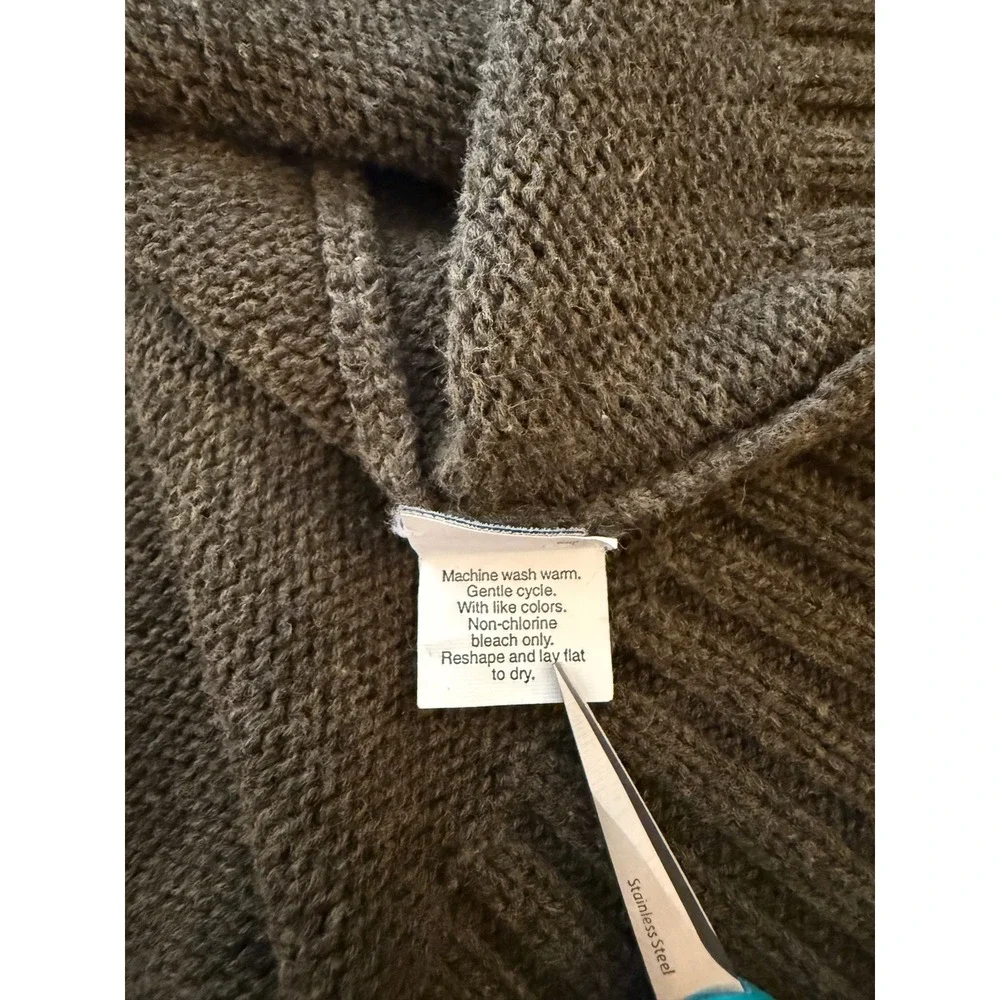J. Crew Quarter-Zip Pullover Sweater‎ Mens Large Olive Colorblock Cotton